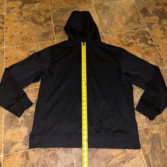 Nike Therma-FIT Hoodie Sweatshirt Men's L Black Pullover Drawstring Front Pocket - Picture 5 of 6